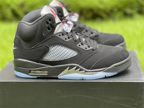 Pure original version_ Air Jordan 5 _Metallic Black_ black silver color scheme_ the item number 845035 003. full code shipping 7.5--13-1f711d60